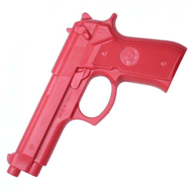 9" Red Polypropylene Plastic Training Beretta Pistol Prop Gun