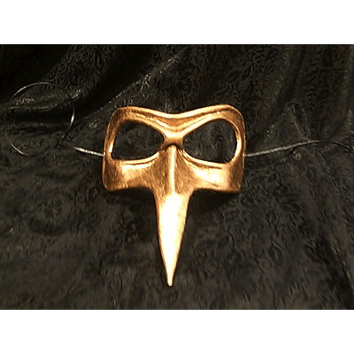 Gold Malfolletto Leather Mask