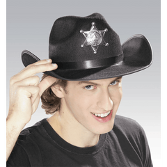 Black Sheriff Hat with Star