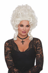 White Adjustable Victorian Wig
