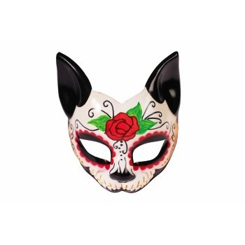 Day of The Dead Cat Mask