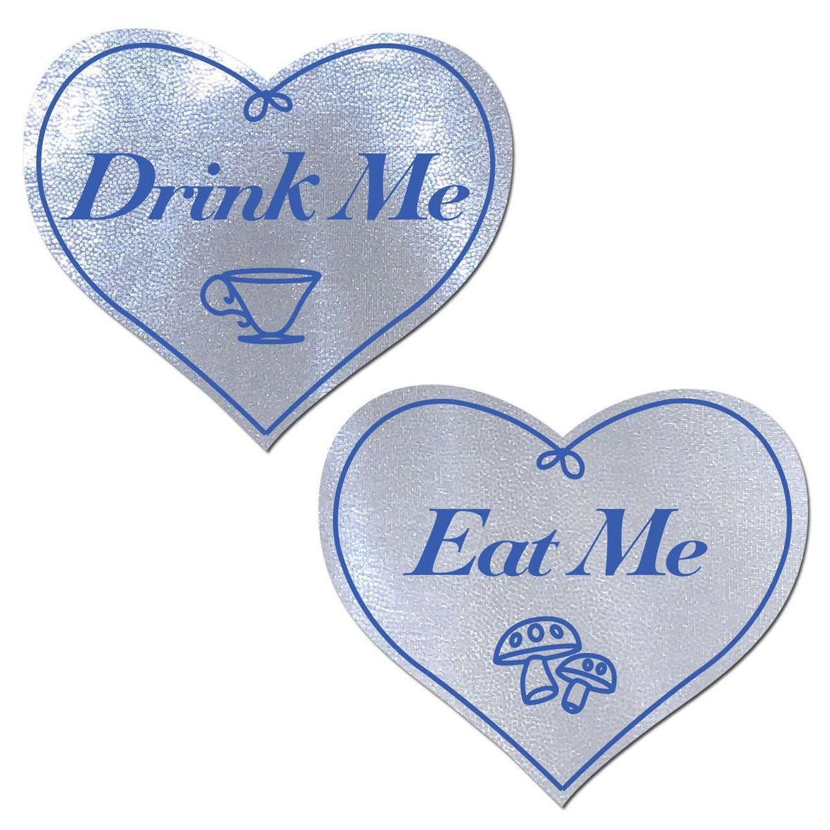 Eat Me Drink Me on Liquid White Heart Nipple Pasties