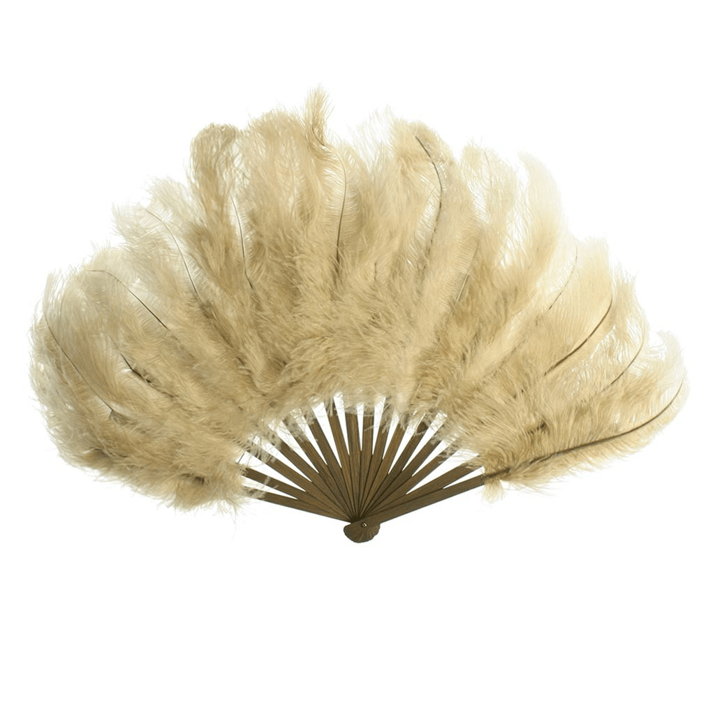 Natural Ostrich Floss Fan
