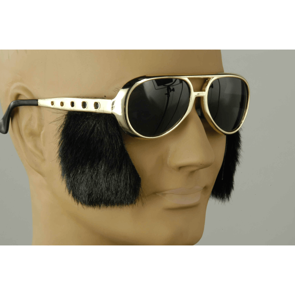 Rock and Roll Glasses with Sideburns