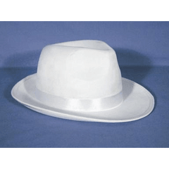 White ”Super Solid" Gangster Hat