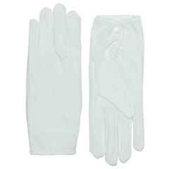 White Parade Gloves with Snaps