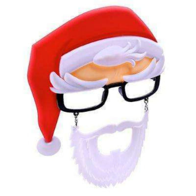 Clear Lens Santa Readers with Beard Sun-Staches