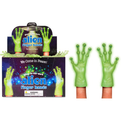Glow in the Dark Alien Finger Hand