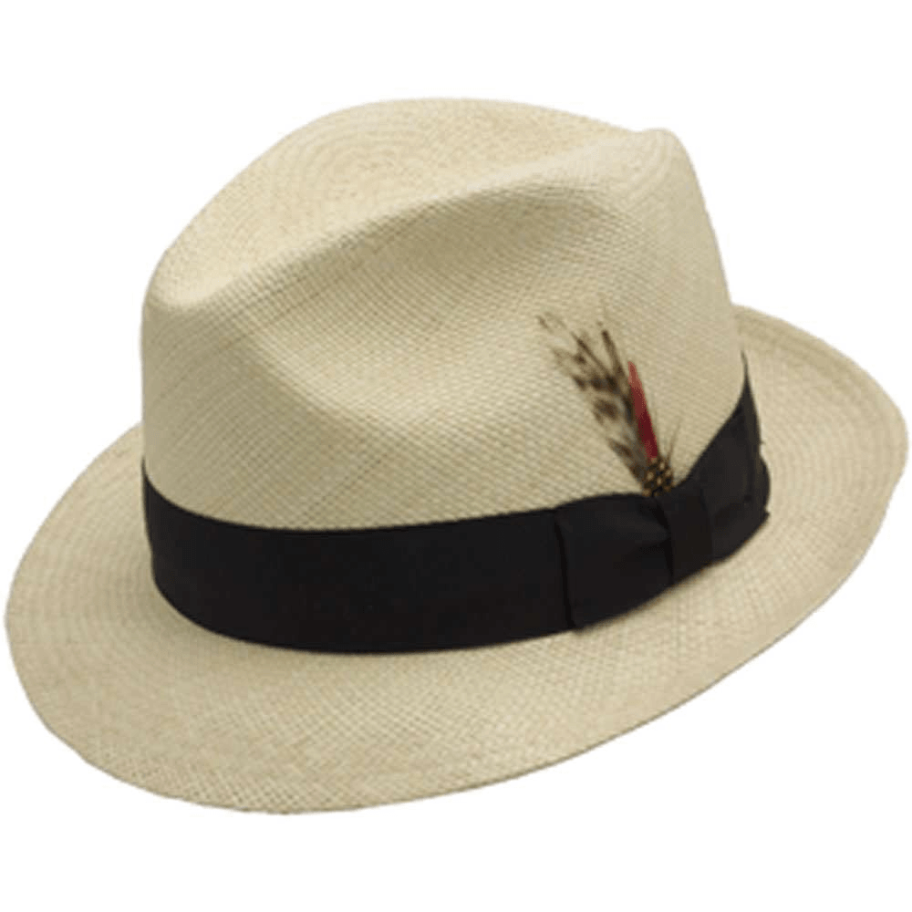 Natural Panama Fedora Hat in size Medium
