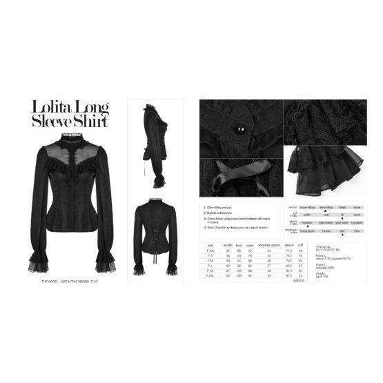 Black Lolita Long Sleeve Shirt