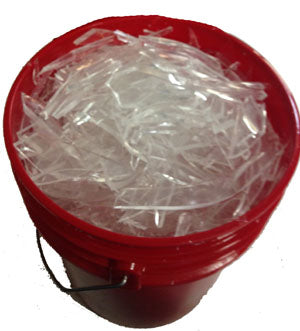 Crystal Clear Silicone Rubber Glass - SHARDS 25 LB - Shards,25 Pounds