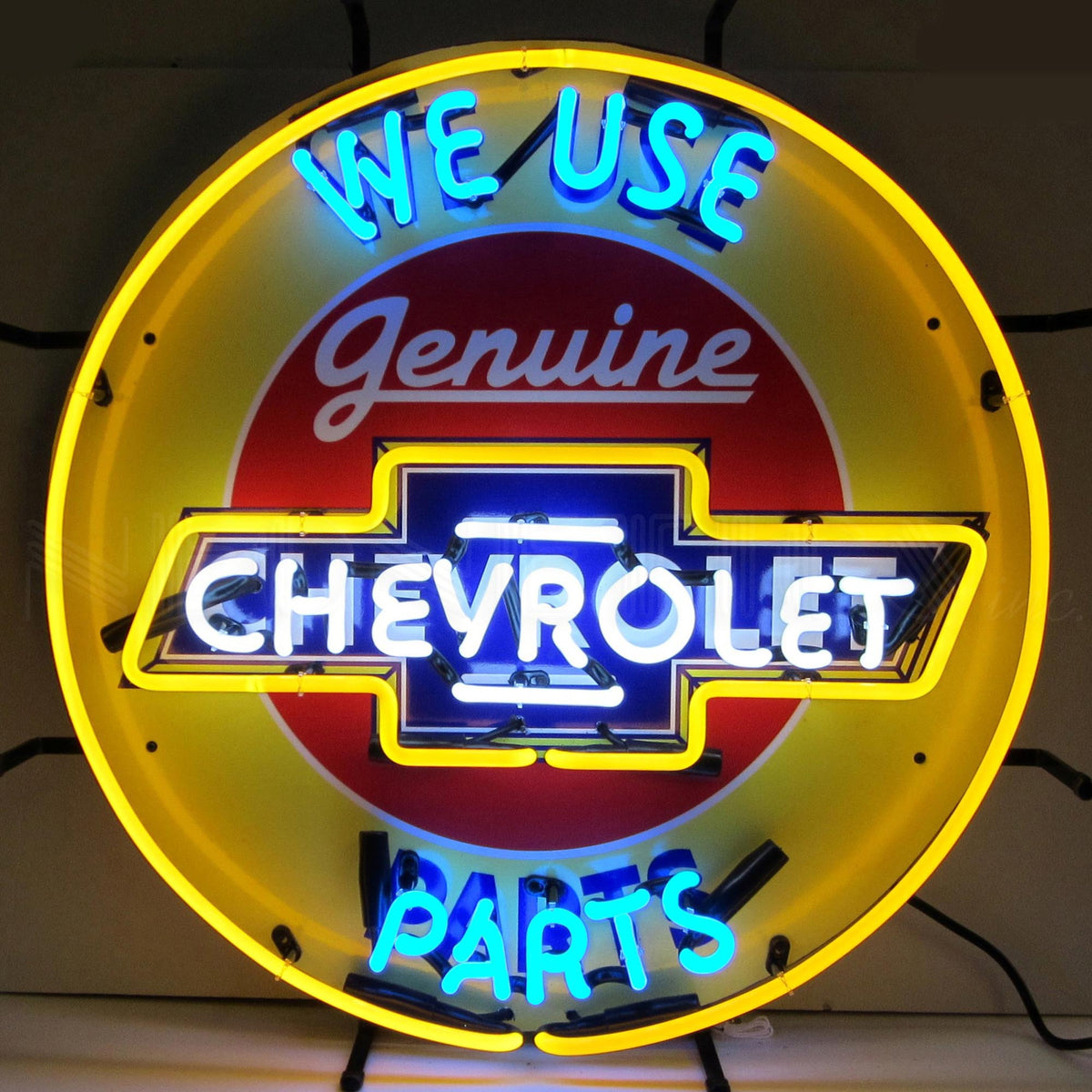 Chevrolet Parts Neon Sign With Backing