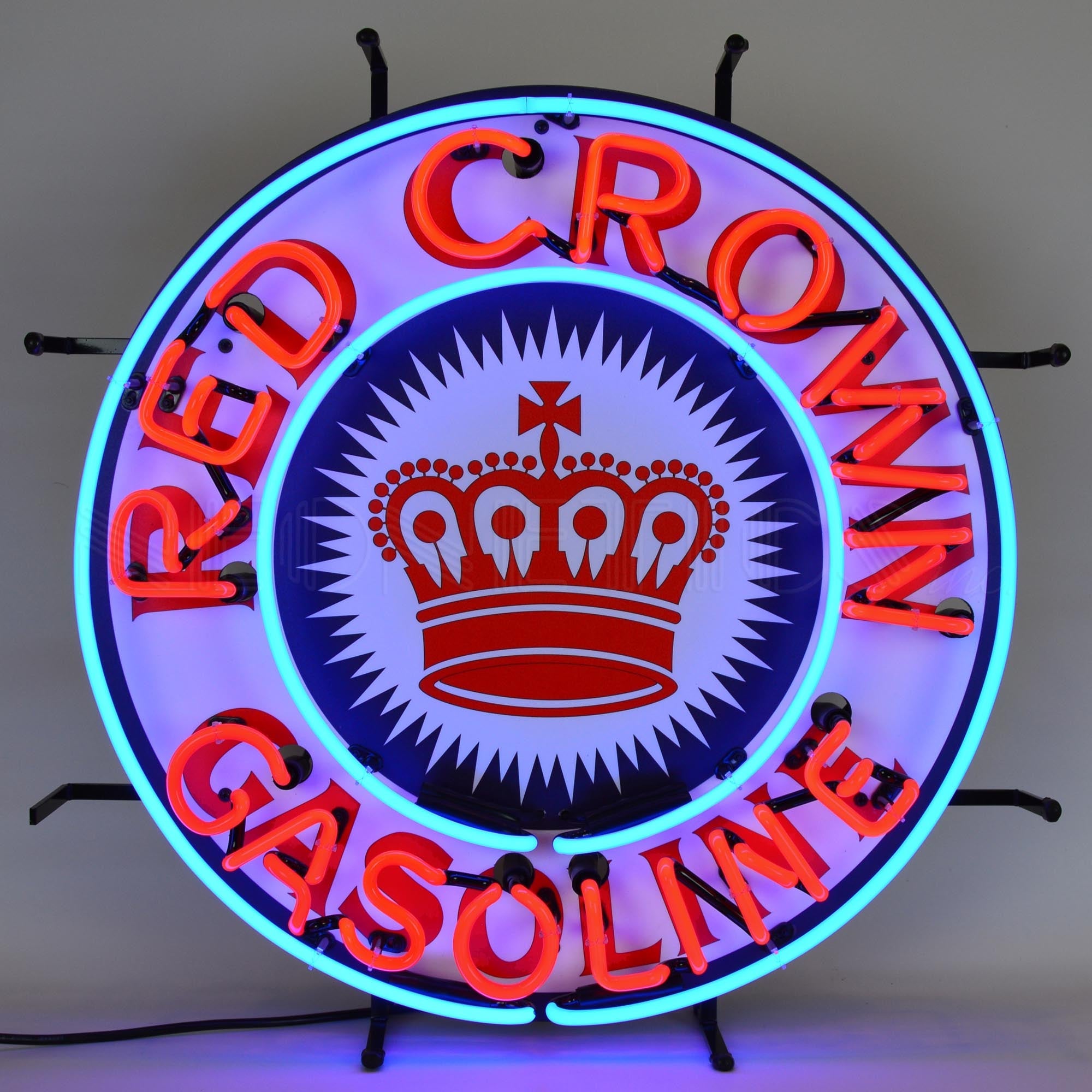Gas - Red Crown Gasoline Neon Sign