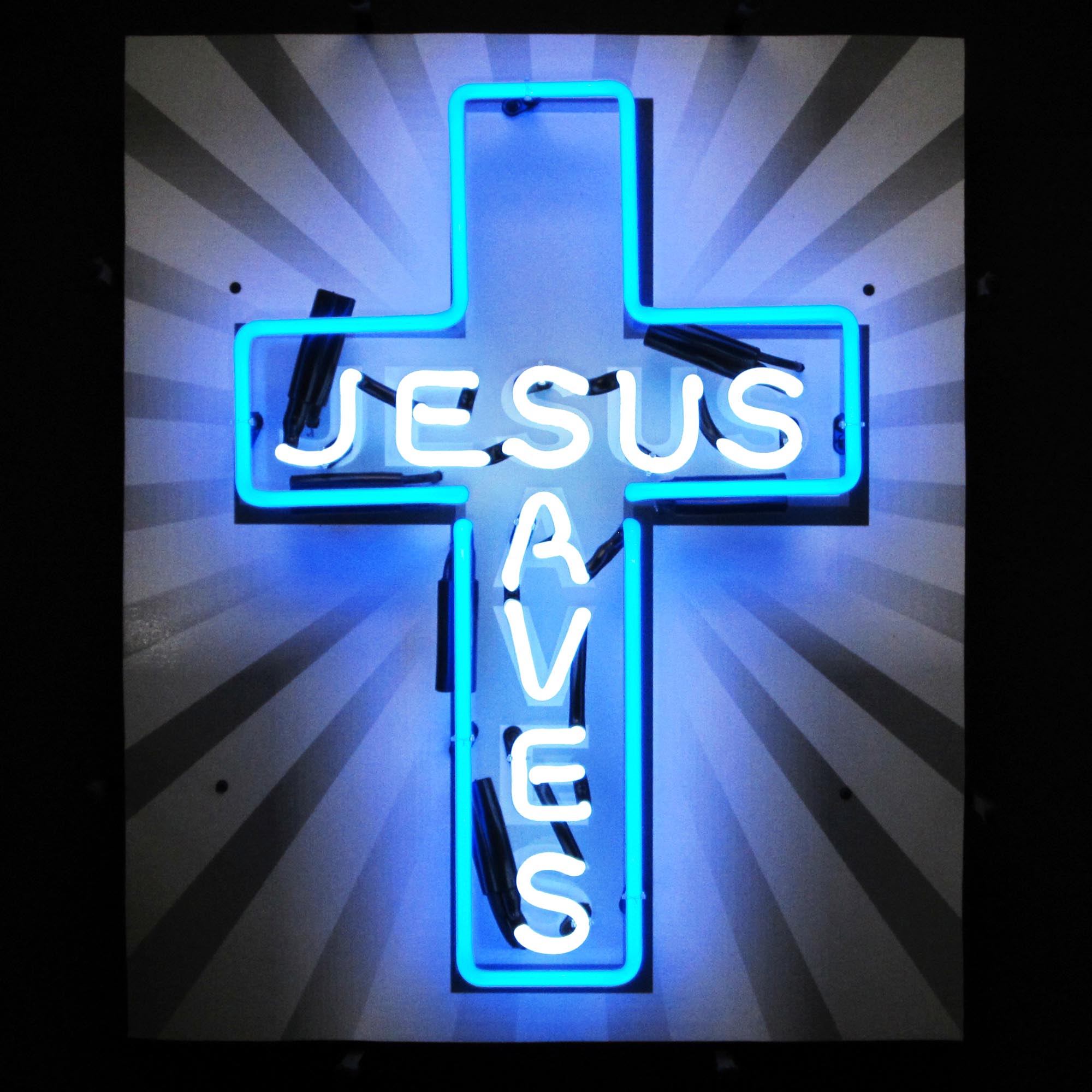 Jesus Saves Neon Sign
