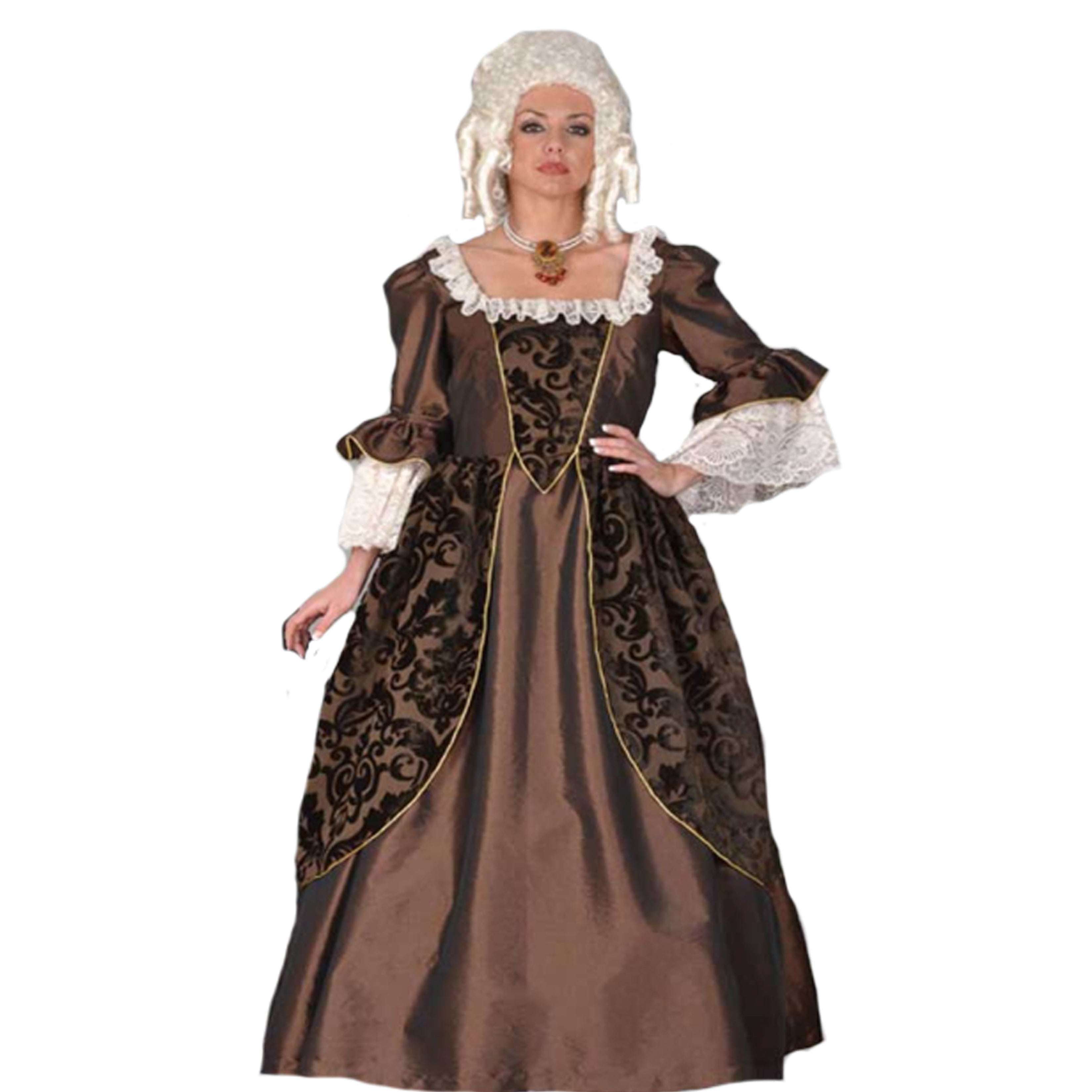 Colonial Women's Brown History Costume