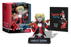 Harley Quinn Mini Talking Bust Collectible w/ Illustrated Book