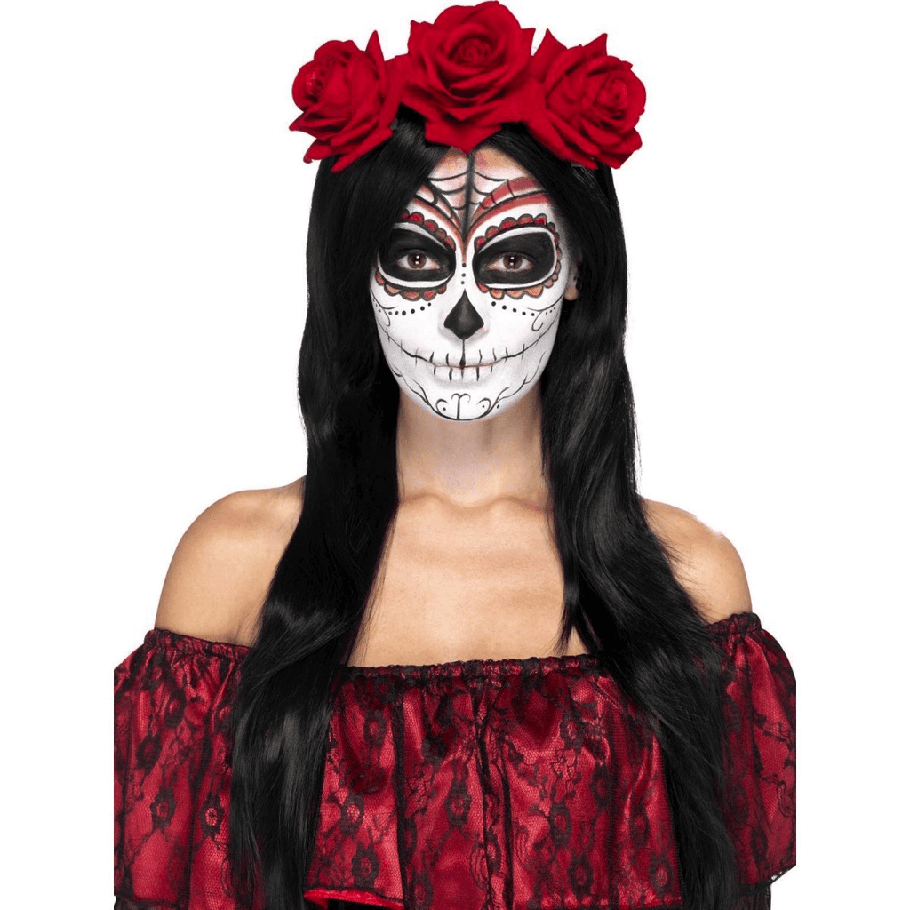 Day of the Dead: Red Rose Headband