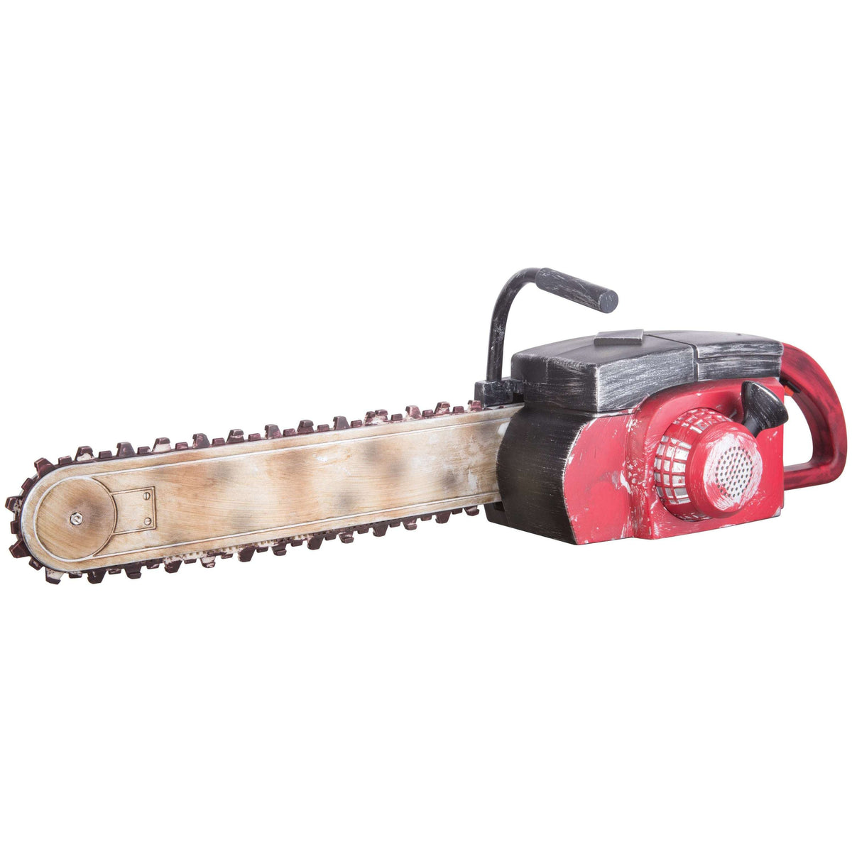 Red Rusted Animated Chainsaw w/ Sound Prop Decoration
