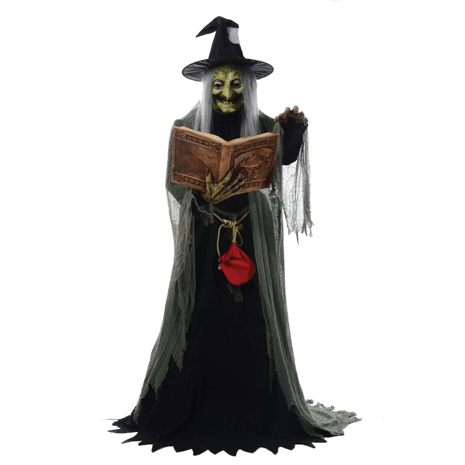 5.7' Spell-Speaking Witch Animated Prop Decoration