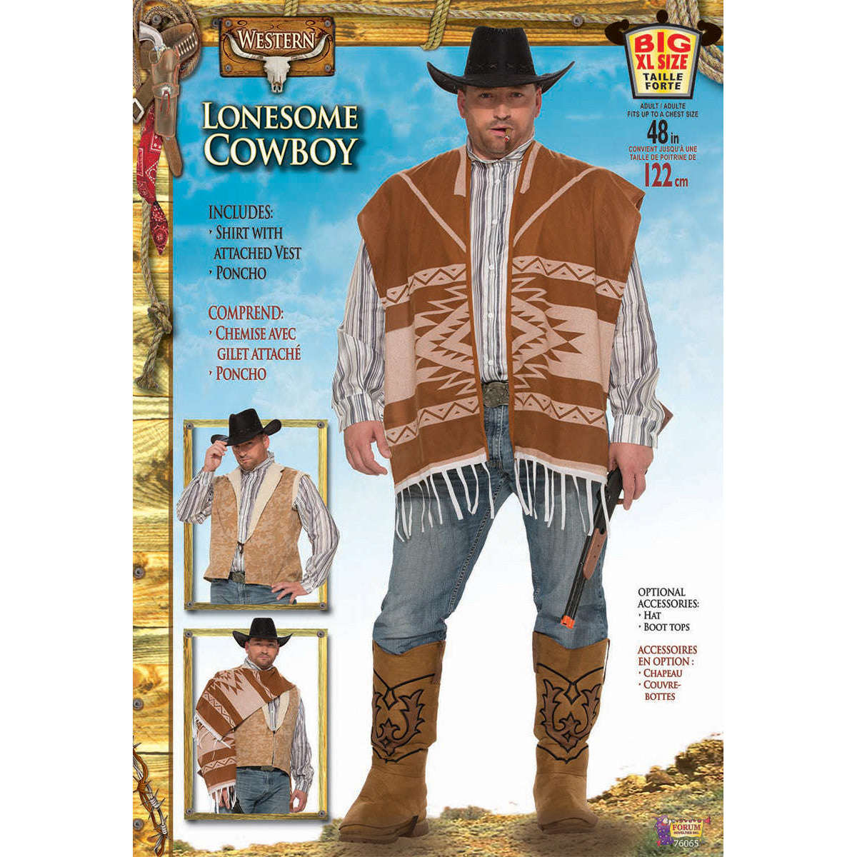 Western Lonesome Cowboy XL Adult Costume