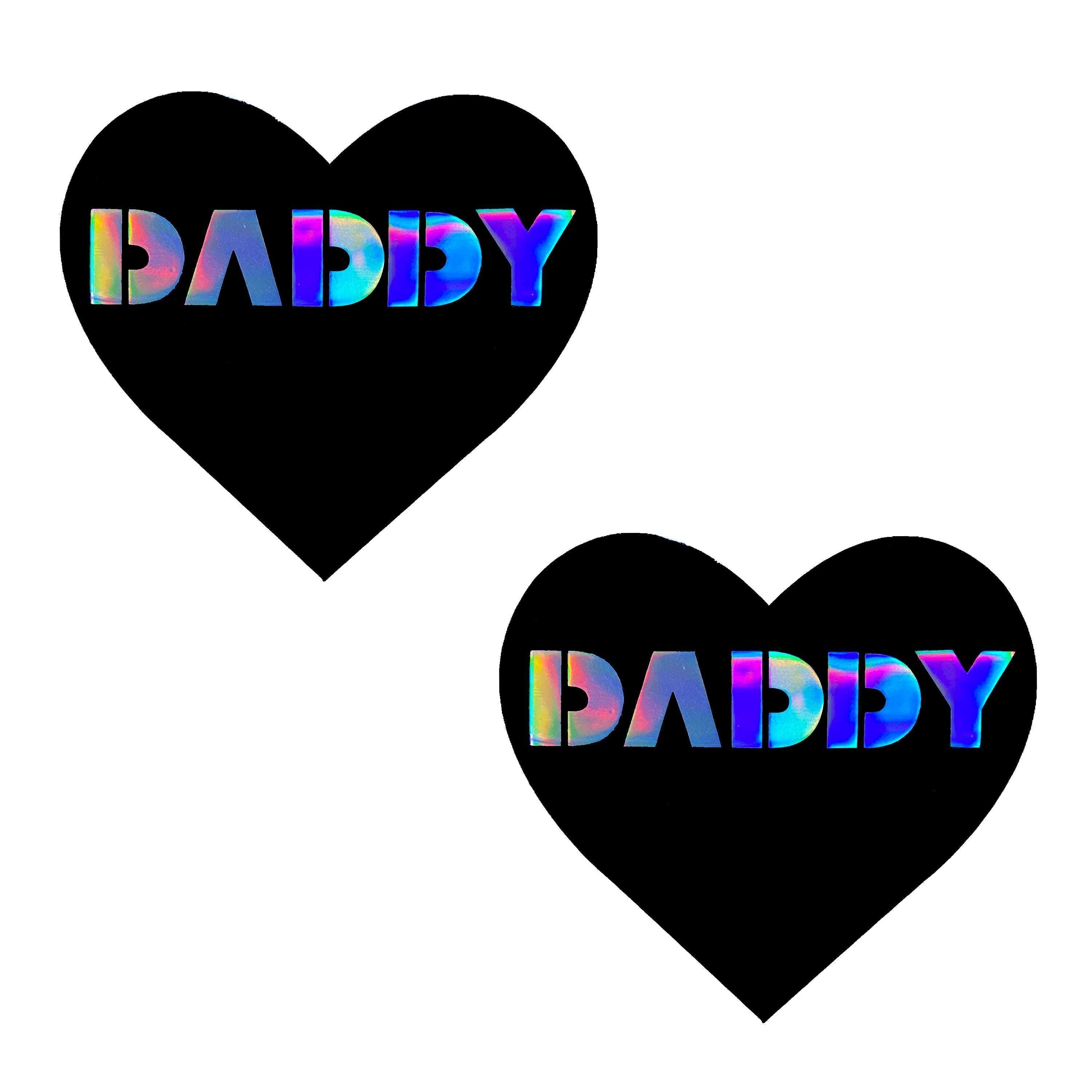 Daddy Dom Heart Holographic Cover Pasties