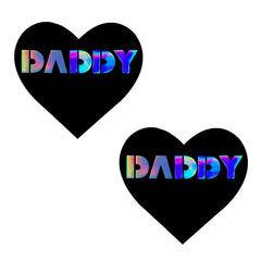 Daddy Dom Heart Holographic Cover Pasties