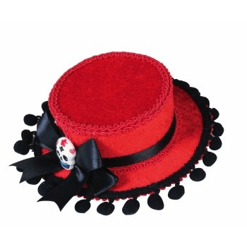 Day Of The Dead Gaucho Hat with Pom Pom Clip