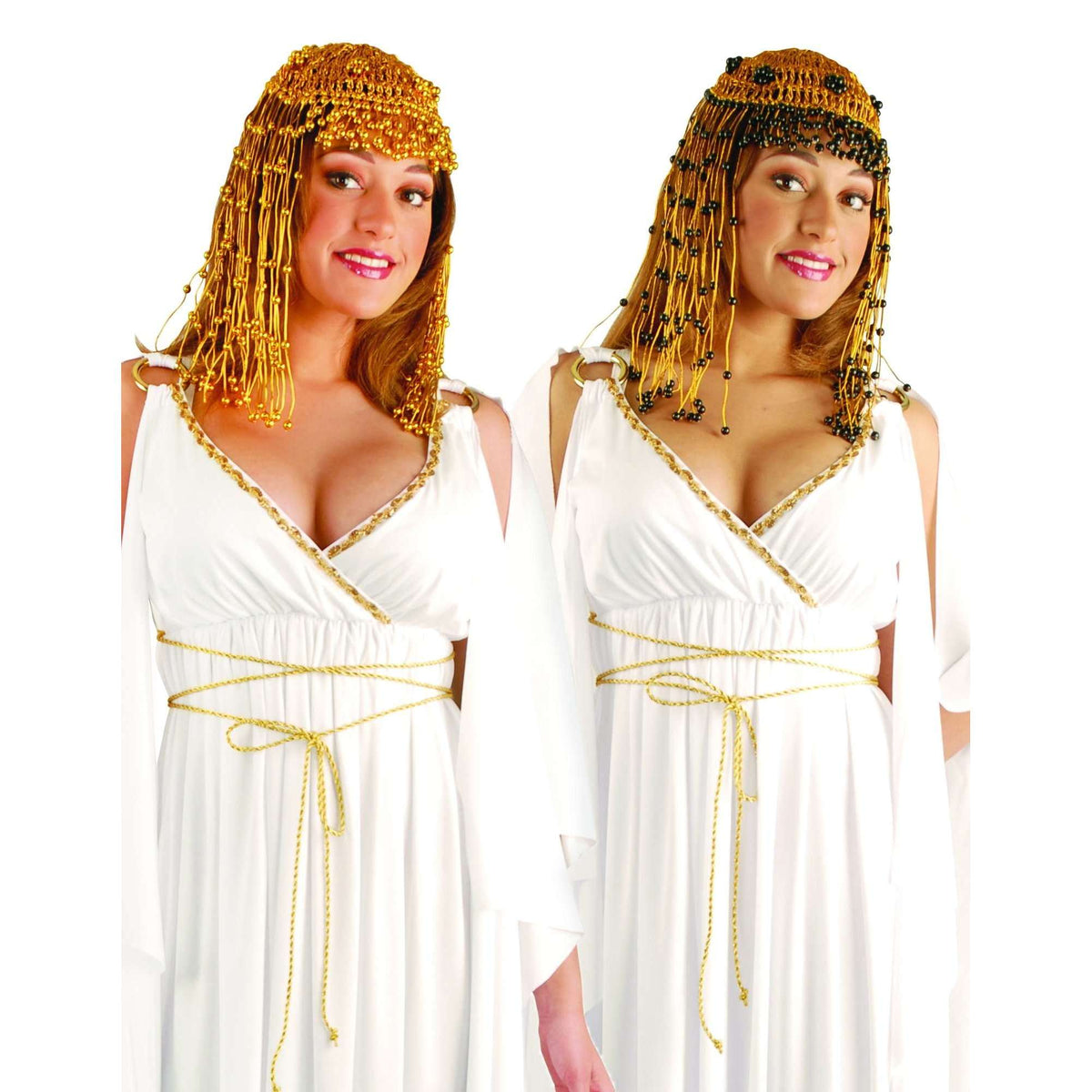 Gold & Black Cleopatra Beaded Headpiece