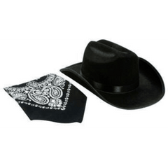 Jr. Cowboy Hat with Black Bandana