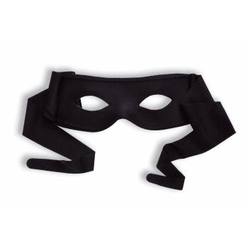 Black Masked Man Adult Mask