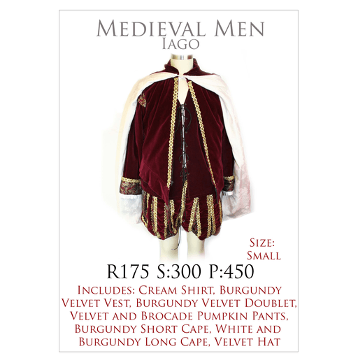 Medieval Iago Men's Adult Costume