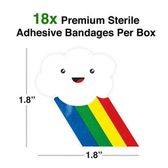Rainbow Adhesive Bandages - 18 Pack