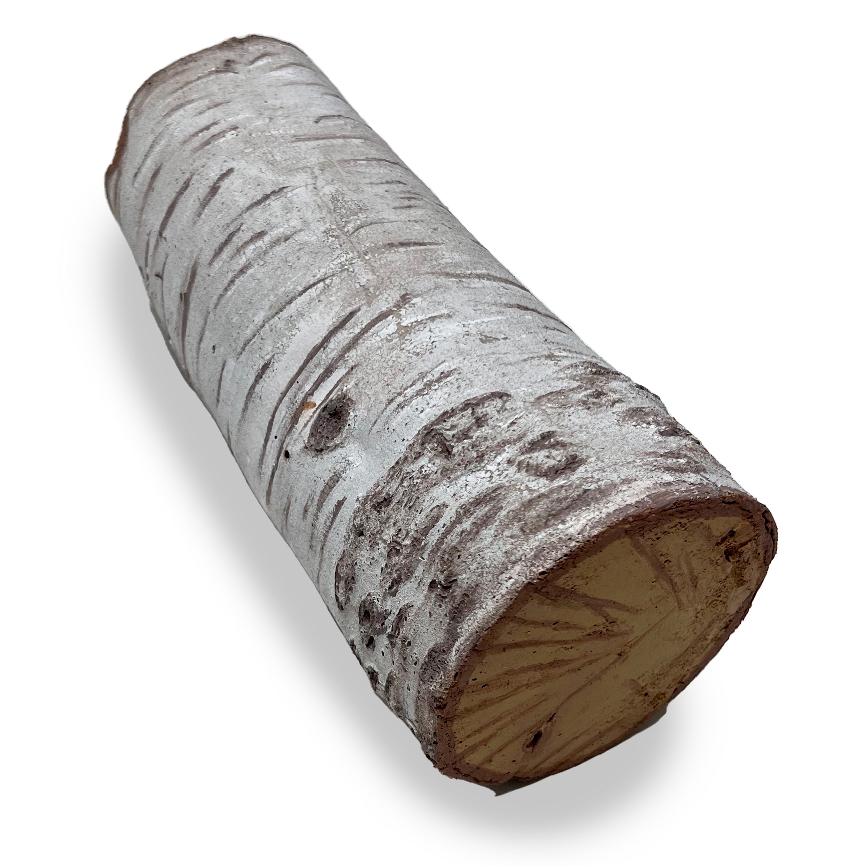 Foam Rubber Birch Log Prop - 12 Inches Long - Birch Finish