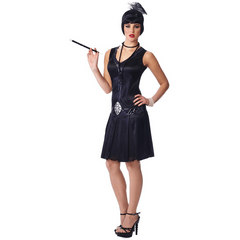 Black 20's Debutante Women's Costume