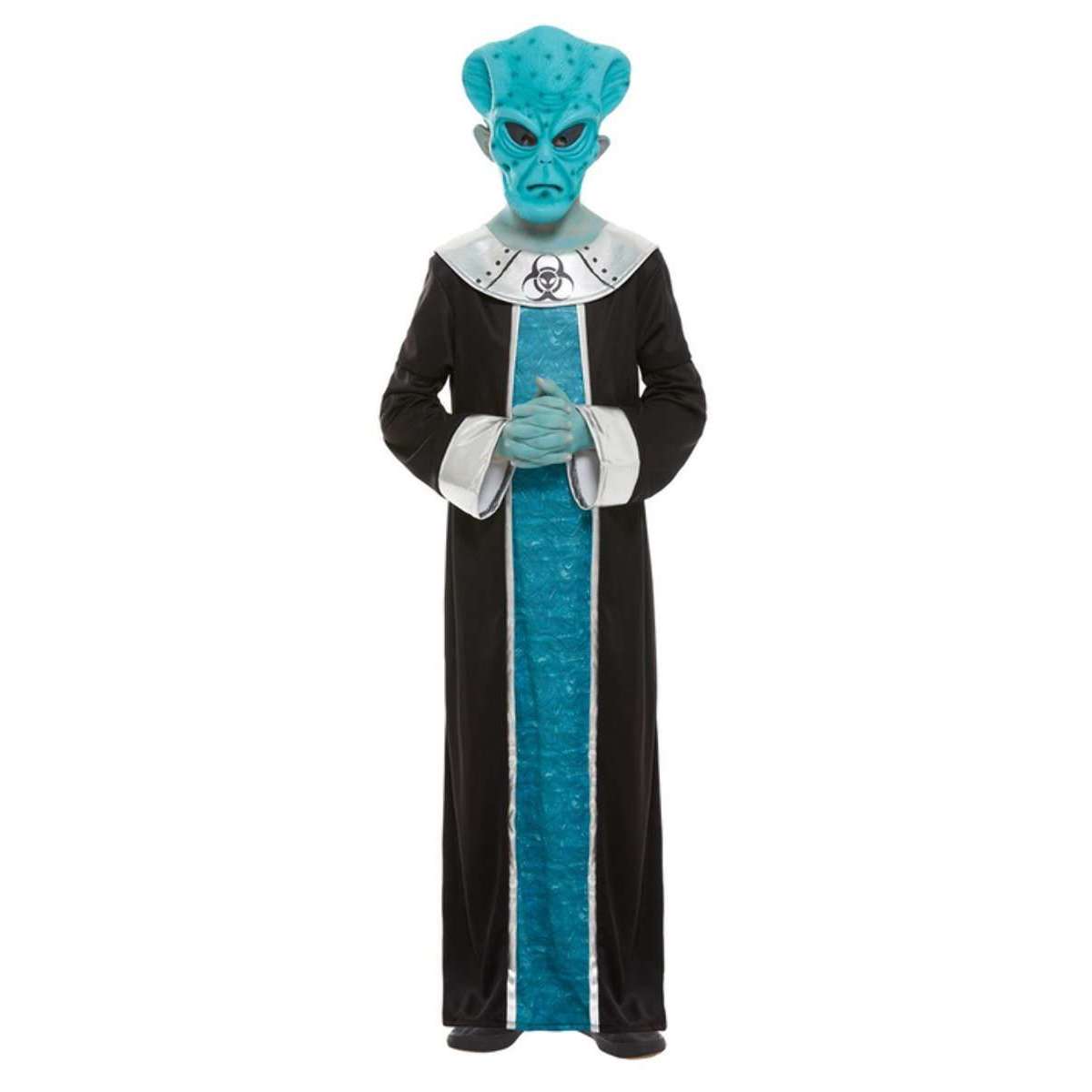 Toxic Blue Hazard Alien Adult Costume w/ Matching Mask
