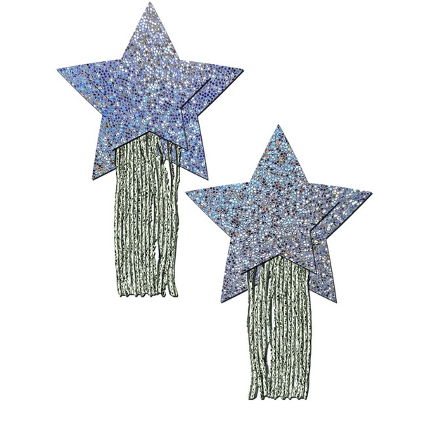 Silver Glitter Star Fringe Nipple Pasties – AbracadabraNYC