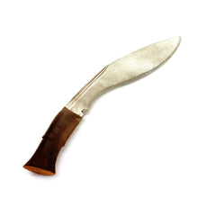 Rigid Plastic Kukri Blade - RUSTY - Rusted Silver Blade with Aged Brown Handle
