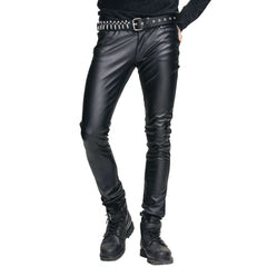 Punk Black Leather/PU Leggings