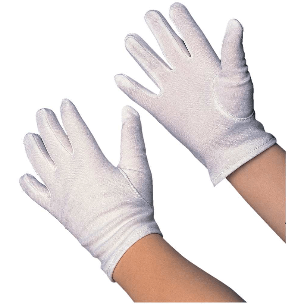 White Nylon STD Child Gloves