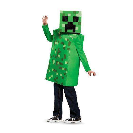 Classic Minecraft Creeper Childs Costume with Mask