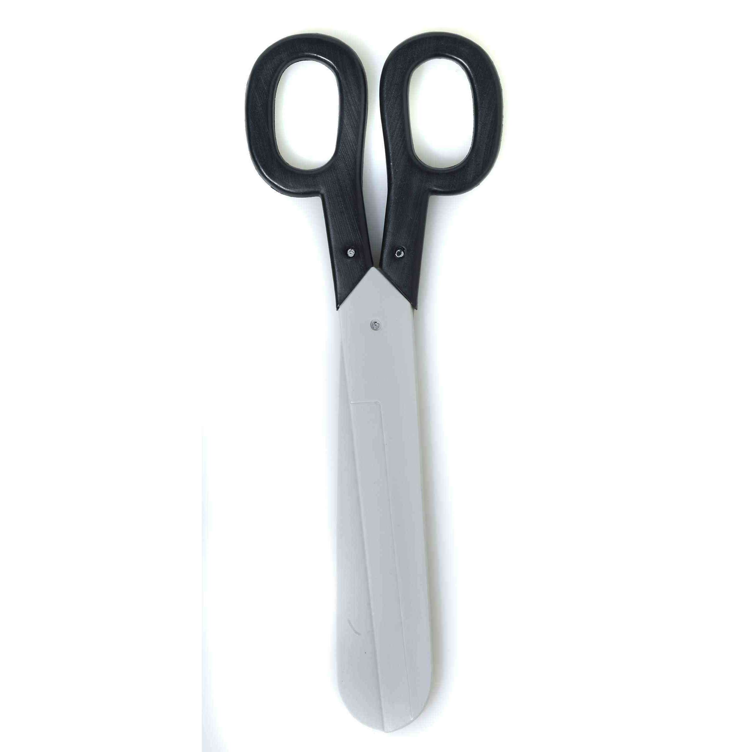 Silver Giant Plastic Scissors with Black Handle