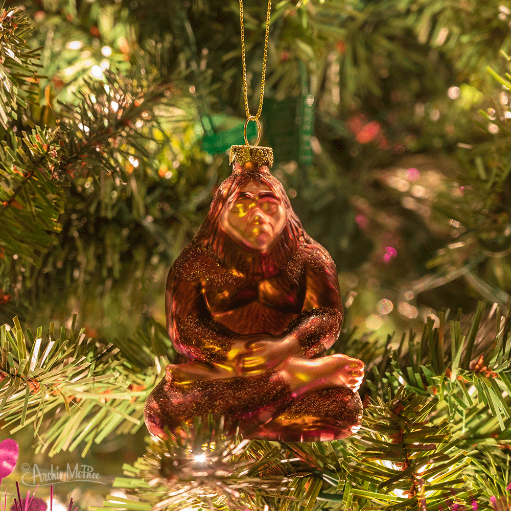 Enlightened Bigfoot Holiday Christmas Ornament