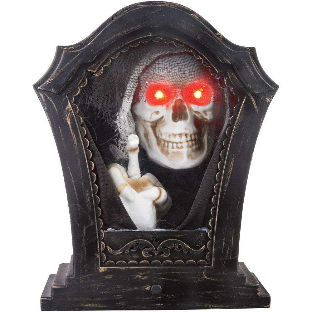 Tombstone Tapping Skeleton Prop