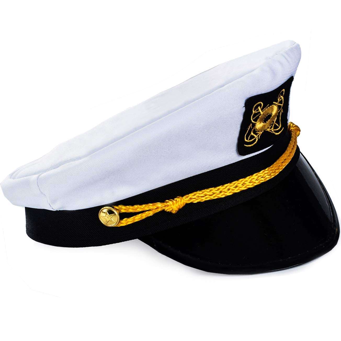 White yacht Captain Cap
