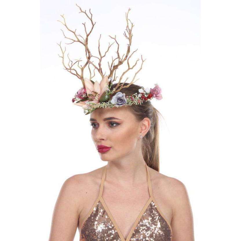 Floral Crown and Branch Headpiece