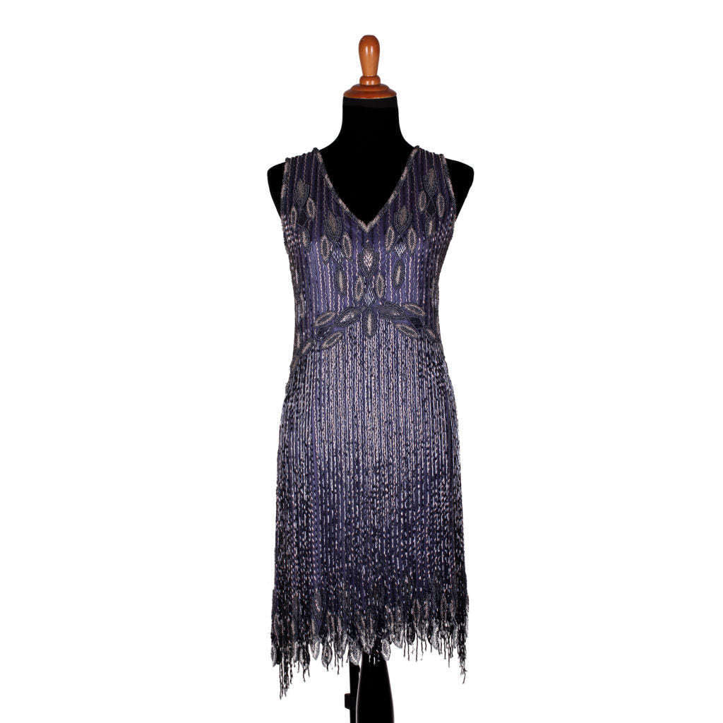 Gray and Silver Flapper Dress X-Large Gray and Silver Flapper Dress X-Large