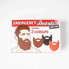 Emergency Hipster Beards - Brown, Black & Red 3 Pack