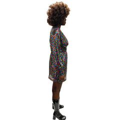 rainbow sequin dress womens Rainbow Sparkle Pride Festival Sequin Dress
