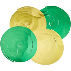 Twirly Whirly Green and Gold Decorations