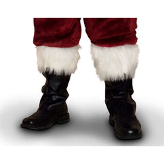 7-Piece Premiere Burgundy Velvet Ultimate Santa Suit w/ Faux Fur Adult Costume